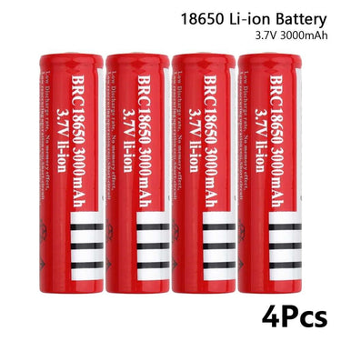 4 x 18650 Battery Rechargeable Battery